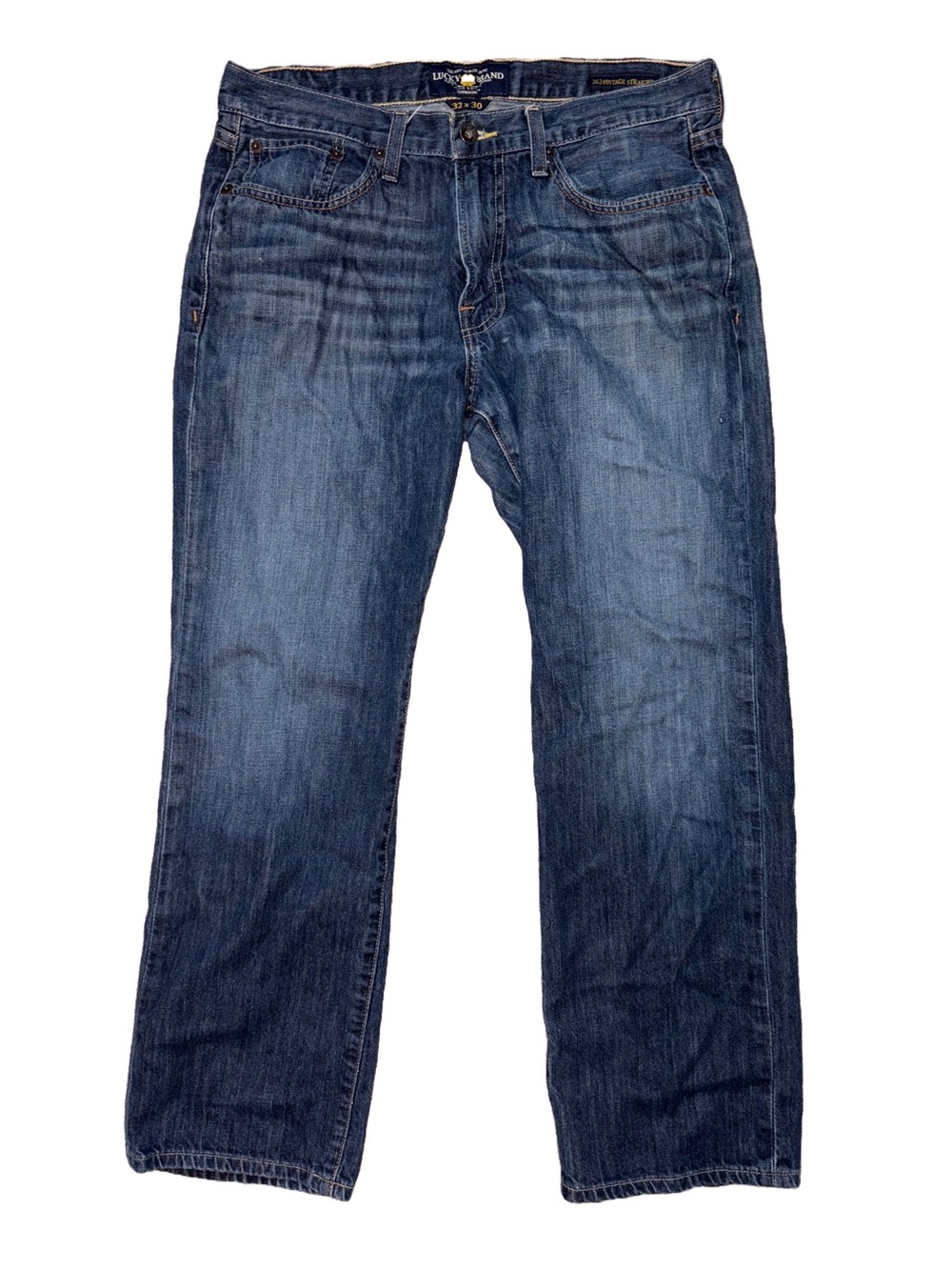 Lucky Brand Men's Straight Jeans in Faded Blue Wash